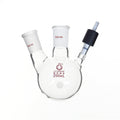 Schlenk round flask with 2 necks and high vacuum valve on side, capacity 50 to 500 ml