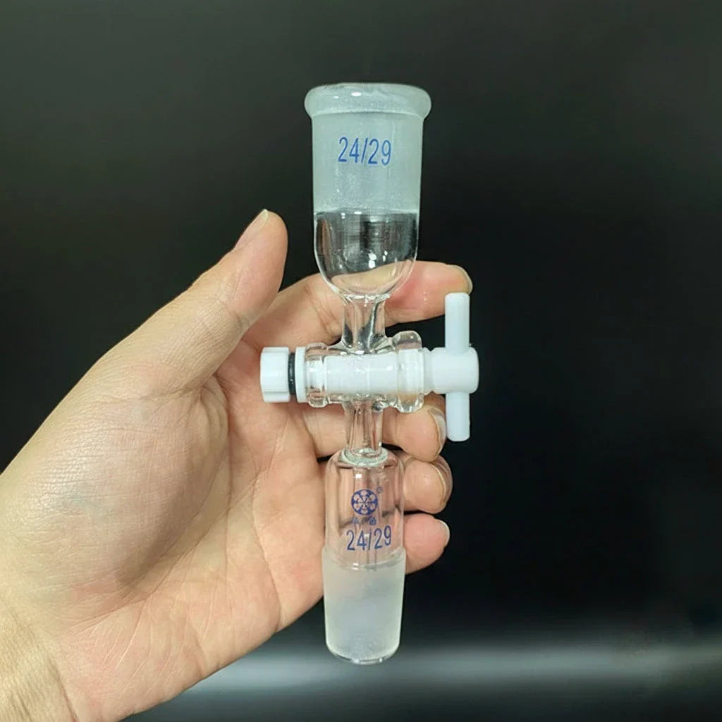 Flow control adapter with PTFE stopcock