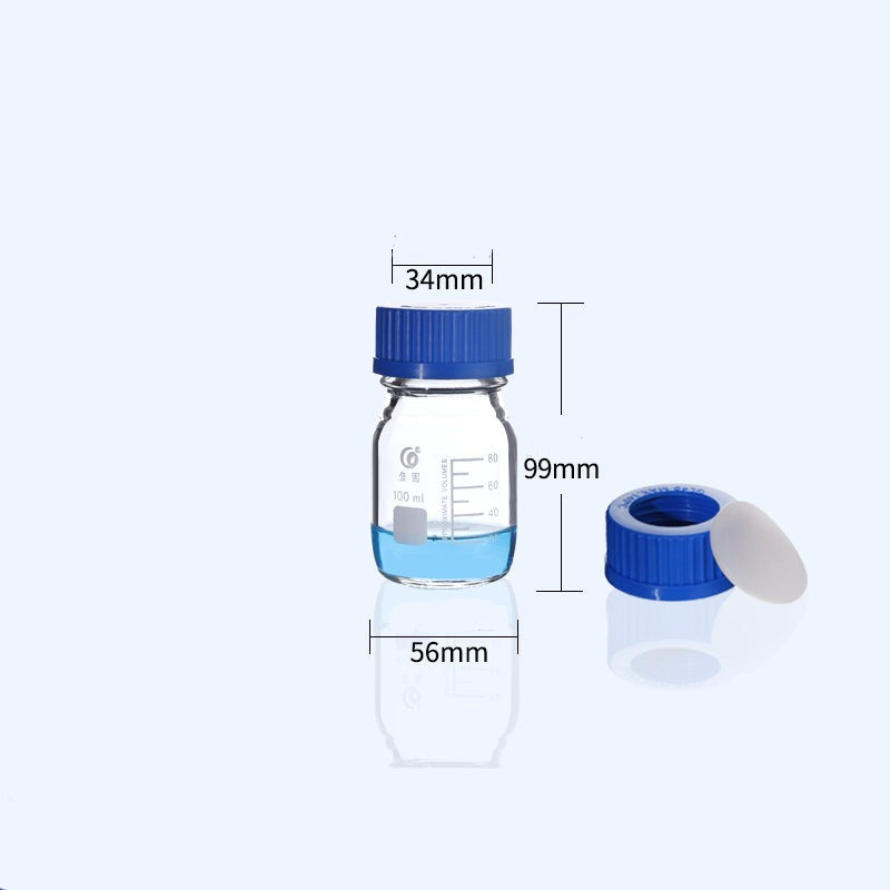 GL45 Screw top bottle, screw cap with hole and septum, clear glass, 100 ml to 2000 ml