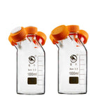 Four-necked HPLC bottle with GL45 screw cap, capacity 250 to 20000 ml