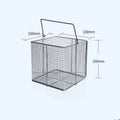 Square sterilisation cleaning baskets, stainless steel