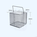 Square sterilisation cleaning baskets, stainless steel