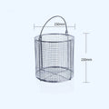 Round sterilisation cleaning baskets, stainless steel