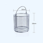 Round sterilisation cleaning baskets, stainless steel