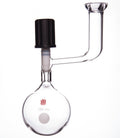 Schlenk flask with high vacuum valve and O-ring neck on side, capacity 10 to 250 ml