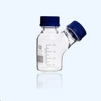 Double-necked HPLC bottle with GL45 screw cap, capacity 250 to 2000 ml
