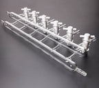 Double bank vacuum manifold, ports 3 to 6 ,Schlenk line