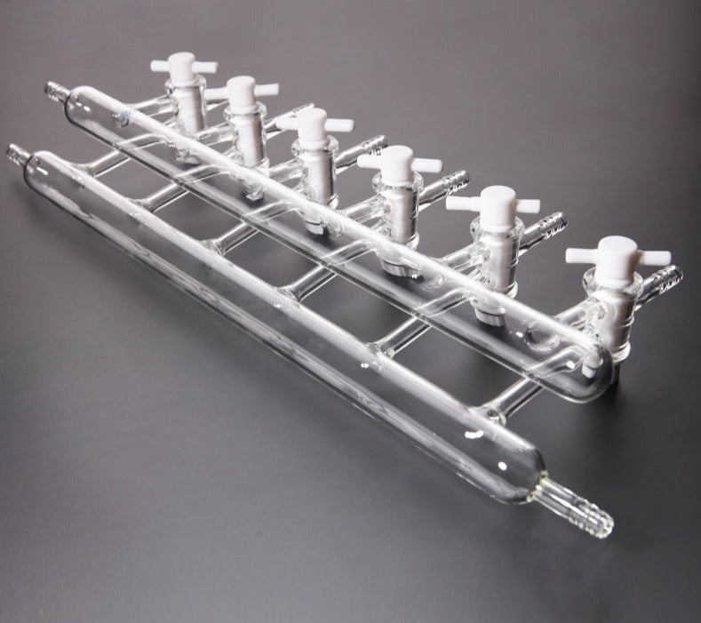 Double bank vacuum manifold, ports 3 to 6 ,Schlenk line