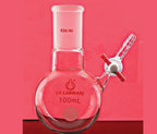 Schlenk round flask with joint and stopcock on side, capacity 50 to 1000 ml