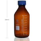 Screw top bottle, brown glass, graduated, 25 ml to 1000 ml