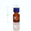 Screw top bottle, brown glass, graduated, 25 ml to 1000 ml