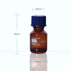 Screw top bottle, brown glass, graduated, 25 ml to 1000 ml
