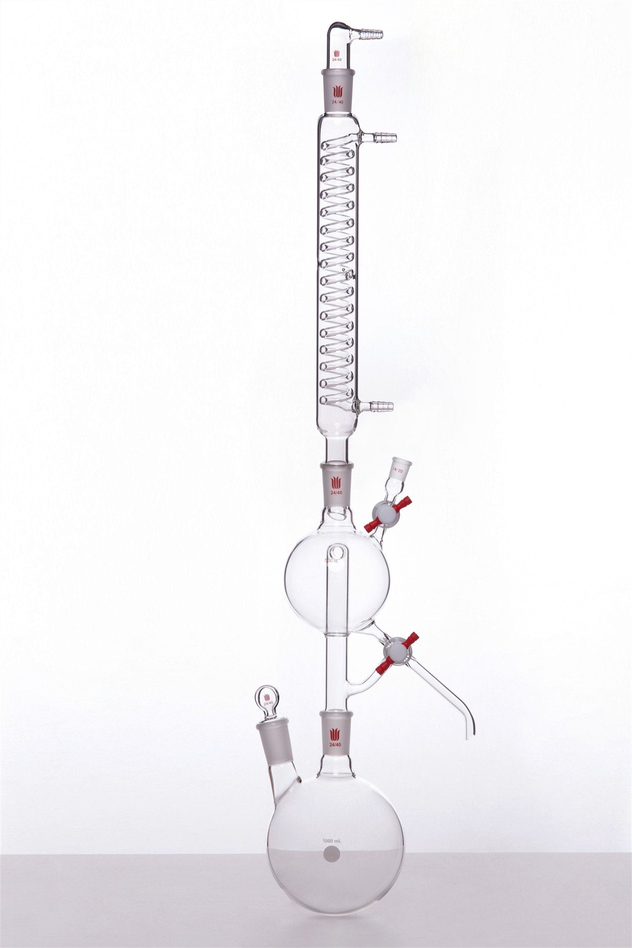 Solvent distillation drying apparatus, capacity 500 to 2000 ml