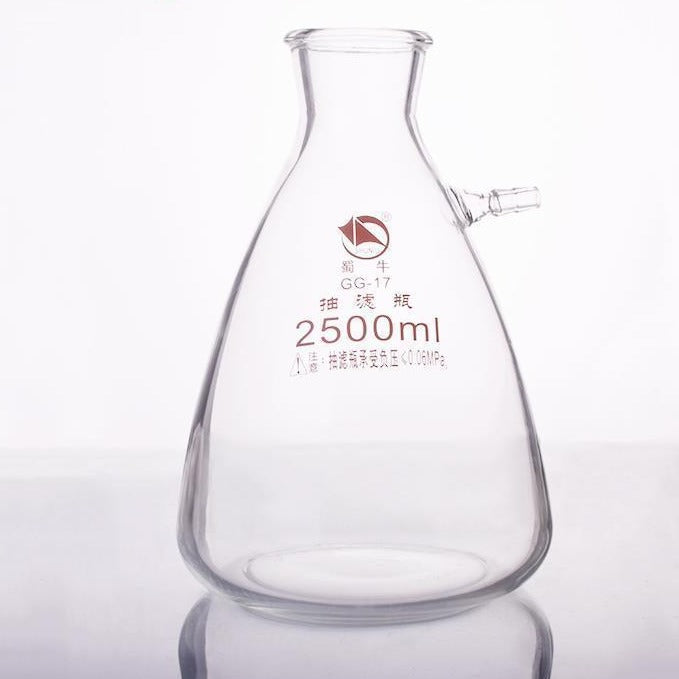 Suction bottle with glass olive, capacity 125 to 20000 ml