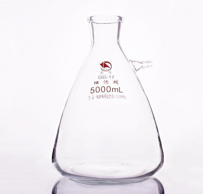 Suction bottle with glass olive, capacity 125 to 20000 ml
