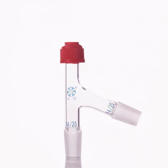 Thermometer adapter with 75° connecting tube and joint