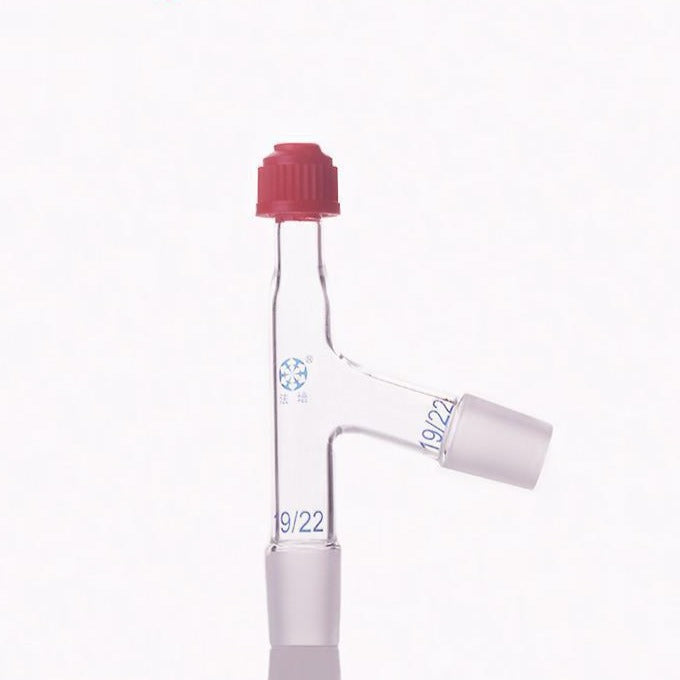 Thermometer adapter with 75° connecting tube and joint