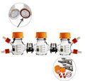Triple chamber membrane reactor for microbial fuel cell (MFC), capacity 100 to 1000 ml