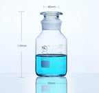 Wide mouth bottle, clear glass, graduated, 60 ml to 20000 ml