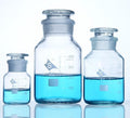 Wide mouth bottle, clear glass, graduated, 60 ml to 20000 ml