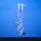 Dewar cold trap with reservoir and outlet on bottom