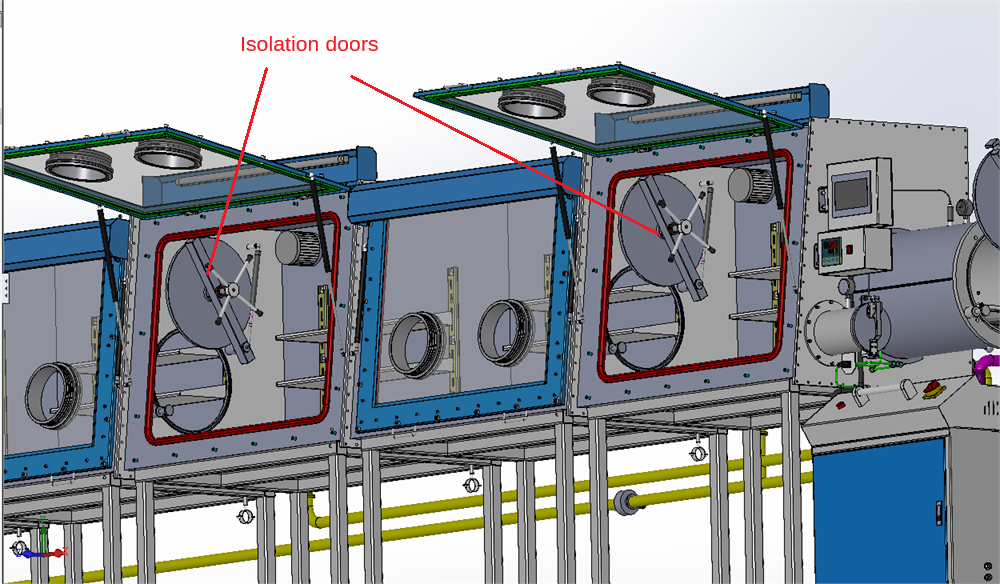 Five Chambers Glove Box with Gas Purification System ( H2O&O2 < 1ppm) - VGB-6-V-LD